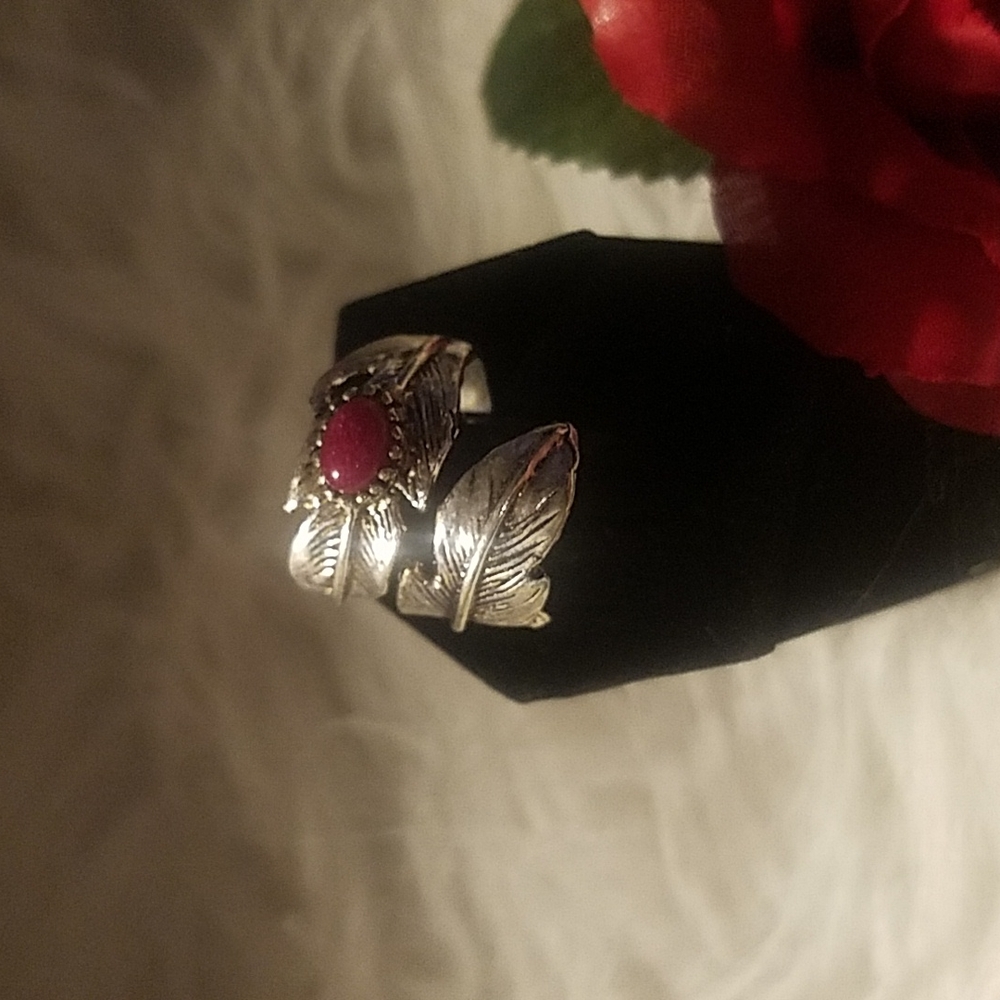 Feather Ruby Ring - image 3